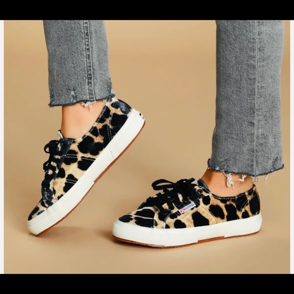 Superga 2750 FANVELVETW Leopard Velvet Sneakers!